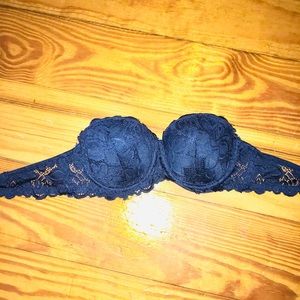 Sophie B Navy Lace Strapless Bra like new